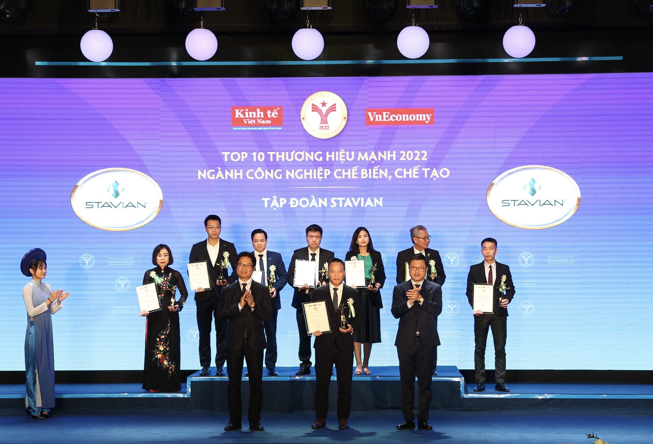 Stavian Group ranks No. 1 among TOP 10 Vietnam Excellent Brands 2022 – Processing & Manufacturing Category